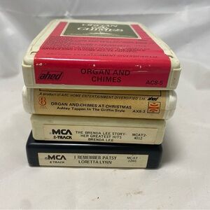 Lot of 4 Untested 8 Track Tapes - Music - Not Serviced - Sold As Is